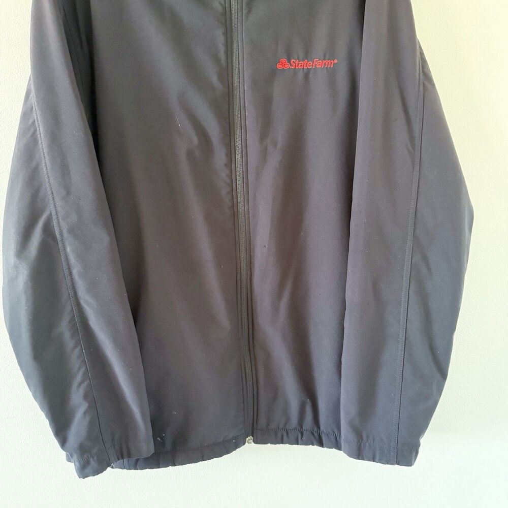 State Farm Black Jacket Embroidered Port Authority Sz 2XL XXL Pockets Soft Shell - Picture 11 of 16